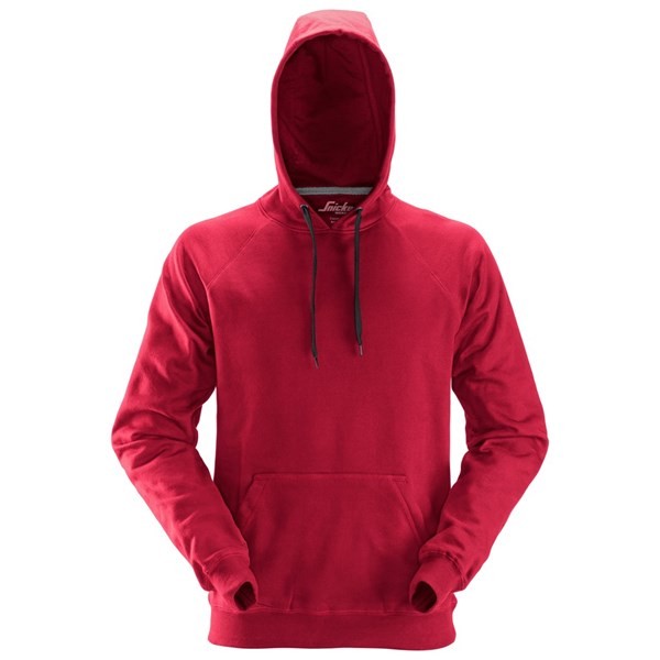 Sweat à capuche rouge